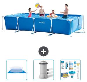 Piscina fuori terra rettangolare - 450x220x84 cm - Struttura in 4 parti - Modello S21260