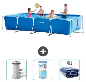 Piscina fuori terra rettangolare - 450x220x84 cm - Struttura in 4 parti - Modello S21258