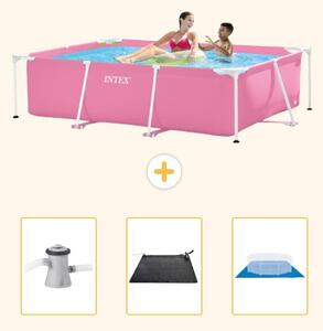 Piscina fuori terra rettangolare - 220x150x60 cm - 4 pezzi - SCB79