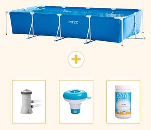 Piscina fuori terra rettangolare - 450x220x84 cm - Struttura in 4 parti - Modello SCB77