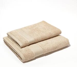 Asciugamano cotone 100% beige 34 x 26.5 cm, made in Italy, set di 2 pezzi