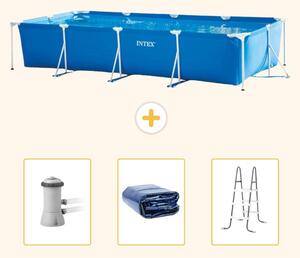 Piscina fuori terra rettangolare - 450x220x84 cm - Struttura in 4 parti - Modello SCB83
