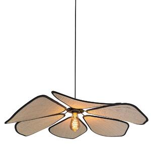 Lampada a sospensione - naturale - LumaFlora - metallo tessile - Ø 80cm - E27 - 4368CR - Anne Lighting