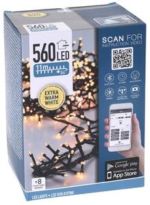 Catena luminosa a grappolo Bluetooth con controllo tramite app - 560LED, bianco extra caldo