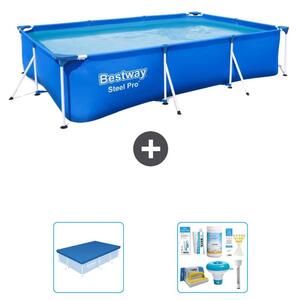 Bestway Steel Pro, piscina rettangolare - 300x201x66 cm - 3 pezzi - Modello S22713