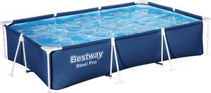 Bestway® Steel Pro™ Frame Piscina senza pompa 300 x 201 x 66 cm, blu scuro, rettangolare