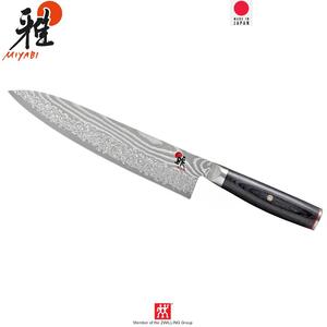 Confortevole, bilanciato, vero coltello giapponese preferito da cuochi e chef, resistente alla corrosione, lama levigata, design damascato, impugnatura ergonomica in legno