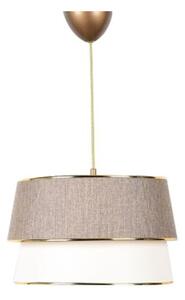 Lampadario beige/color crema con paralume in tessuto ø 30 cm – Opviq lights