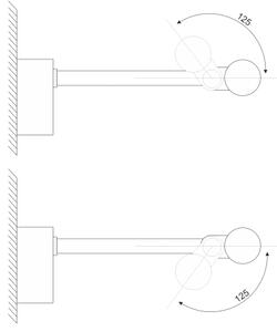 Illuminazione per specchio da bagno MIRROR LED/8W/230V 4000K IP44 60 cm nero