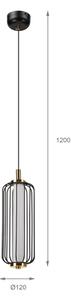 Lampadario sospeso su cavo BONNIE LED/15W/230V 3000K nero