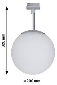 Paulmann URail Globe sferica cromo, vetro opale