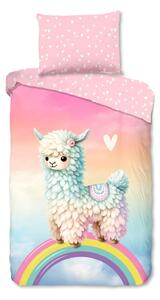 Set copripiumino e federa da bambini rosa in cotone per letto singolo 140x200 cm Chico – Good Morning