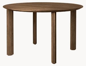 Tavolo da pranzo rotondo in legno di quercia Comfort Circle Ripples, Ø 120 cm