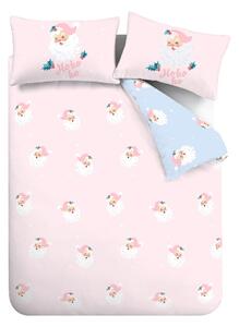 Set copripiumino e federa rosa per letto matrimoniale 200x200 cm Vintage Christmas Santa – Catherine Lansfield