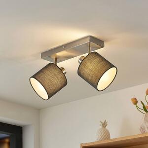 Lindby Darima spot soffitto, 2 luci, grigio