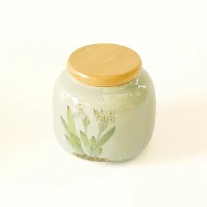 Contenitore Salva Aroma in Porcellana Decorata 250g - Narciso