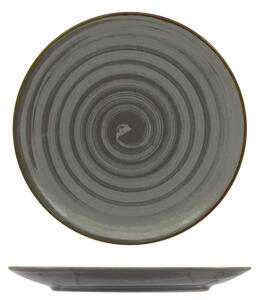 Saturnia Vortex Grigio Piatto Frutta 21 Cm Set 12 Pz In Porcellana Grigio