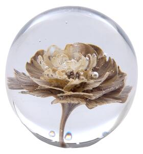 Fermacarte in vetro (altezza 8 cm) Flower - Light & Living