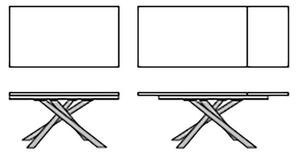 AQUARIUS - tavolo da pranzo allungabile cm 80 x 120/160 x 77 h