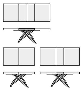 MNEMOSYNE - tavolo da pranzo allungabile cm 90 x 140/180/220 x 77 h