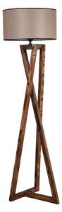 Lampada da terra marrone con paralume in tessuto (altezza totale 149 cm) Maçka – Opviq lights