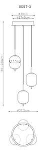 Globo 15217-3 - Lampadario LED a sospensione con filo EWALD LED/20W/230V