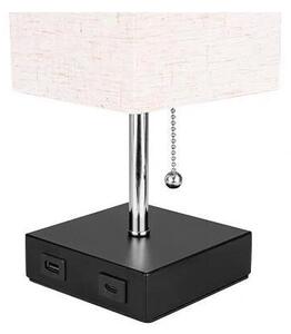 Lampada da tavolo 1xE27/60W/230V con USB caricatore