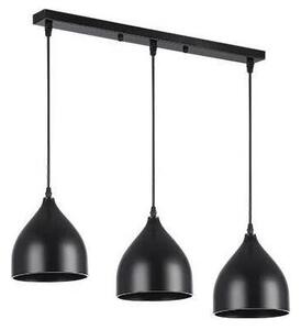 Lampadario a sospensione con filo COMO 3xE27/60W/230V nero