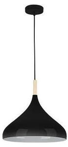 Lampadario a sospensione con filo MIKO 1xE27/60W/230V diametro 32 cm nero