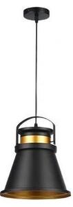 Lampadario a sospensione con filo TAO 1xE27/60W/230V diametro 25 cm nero