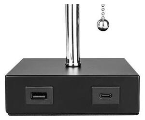 Lampada da tavolo 1xE27/60W/230V con USB caricatore