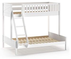 Letto a castello bianco per bambini 140x200/90x200 cm Scott - Vipack