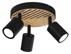 Faretto TERRA 3xGU10/8W/230V nero/quercia