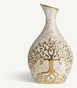 Vaso in ceramica color oro Tree - Burkina