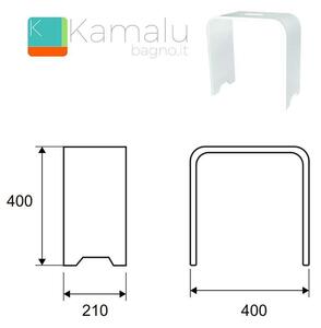 Sgabello per doccia e stanza da bagno design moderno KS-S100 - KAMALU