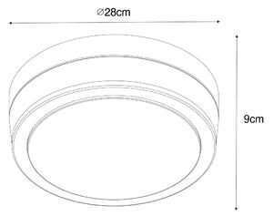Plafoniera moderna da esterno nera 28 cm IP44 - Flavi