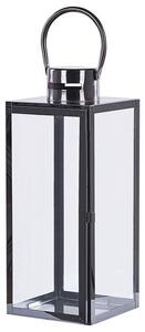 Lampada in acciaio inox e vetro temperato di colore nero 34 cm esterno moderno Beliani