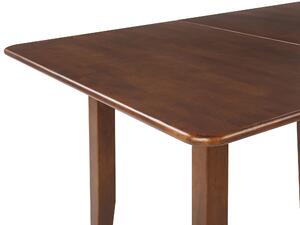 Tavolo da pranzo allungabile in legno scuro resistente 90/120 x 60 cm Beliani