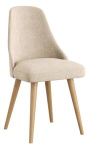 Sedia imbottita beige gambe faggio BRESSO