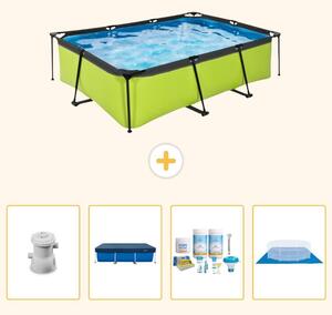 Piscina fuori terra rettangolare - 220x150x65 cm - 5 pezzi - Modello SCB59