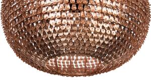 Lampada a Sospensione con paralume ovale in metallo color Rame Metallo Globo design moderno Beliani
