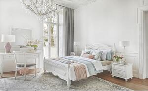 Letto in stile provenzale Bianco 160x200 Princess 886-Arrediorg.it