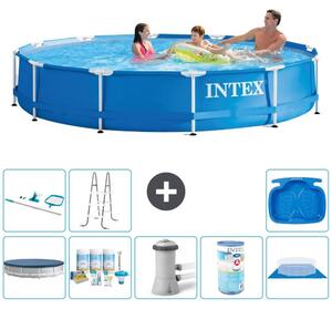 Piscina autoportante rettangolare - 366x76 cm - 9 pezzi - Modello S41576