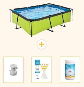 Piscina fuori terra rettangolare - 220x150x65 cm - 4 pezzi - SCB73