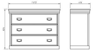 Comò cassettone legno massello miele naturale stile shabby toscano