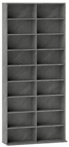 HOMCOM Scaffale CD/DVD con 18 scomparti e capacità 640 CD, Grigio chiaro | Aosom Italy
