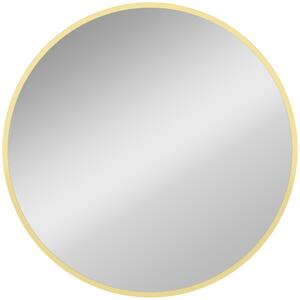 HOMCOM Specchio rotondo da parete Ø61 cm con cornice in alluminio, Dorato | Aosom Italy