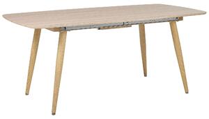 Tavolo da pranzo in legno chiaro MDF allungabile da tavolo 180/210 x 90 cm Tavolo minimalista a 6 posti Beliani