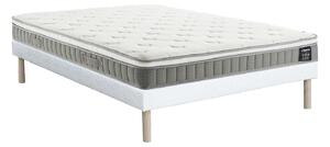 Set 140 x 190 cm rete imbottita + materasso a molle insacchettate e strato in memory foam, spessore 21 cm – VITOGO di YSMÉE