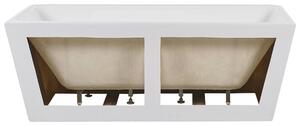 Vasca da bagno bianca in acrilico sanitario ovale singola 170 x 80 cm dal design minimalista Beliani